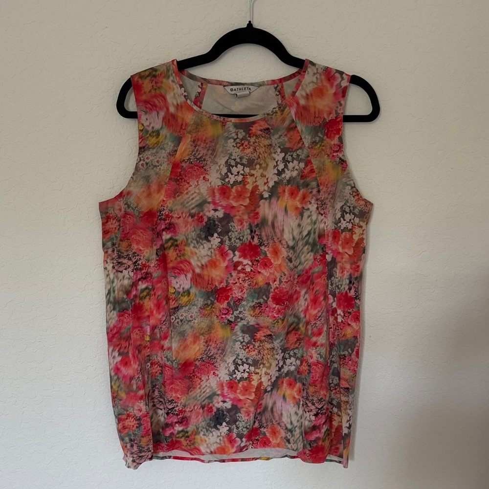Athleta Floral Blur Workout Tank M💕